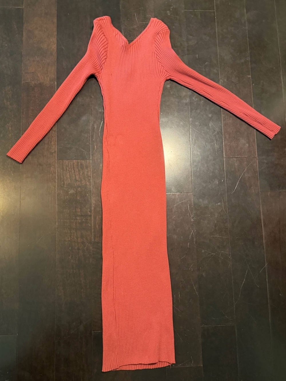 Ribbed Long Sleeve Maxi Dress - Picture 2 of 3
